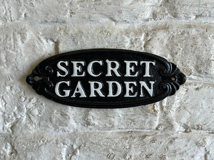 secret garden plaque
